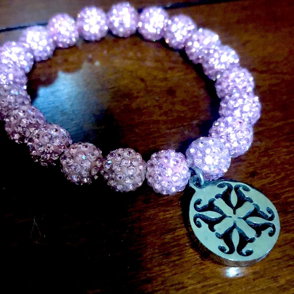 Genuine rustic cuff bracelet in pink